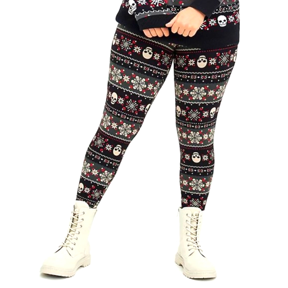 Nwt Torrid Legging Skull Print Snowflake Legging … - image 8